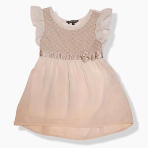 💠GEORGE Ruffled Metallic Gold Chiffon Fit & Flare Party Dress